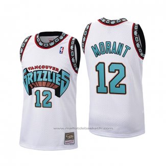 Maillot Memphis Grizzlies Ja Morant #12 Historic Retro Blanc