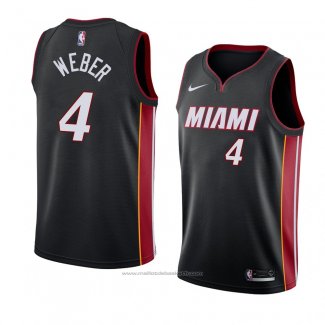 Maillot Miami Heat Briante Weber #4 Icon 2018 Noir