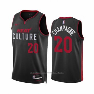 Maillot Miami Heat Justin Champagnie #20 Ville 2023-24 Noir