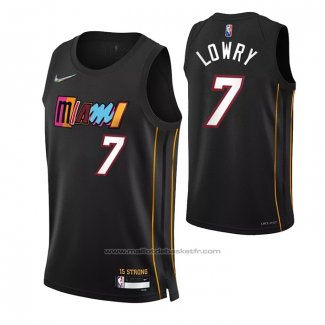 Maillot Miami Heat Kyle Lowry #7 Ville 2021-22 Noir