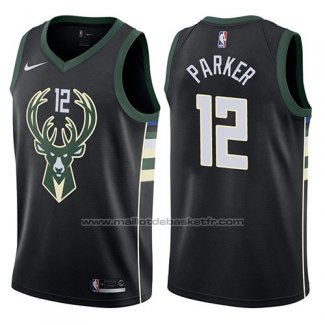 Maillot Milwaukee Bucks Jabari Parker #12 Statement Harley 2017-18 Noir