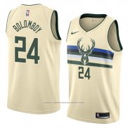 Maillot Milwaukee Bucks Joel Bolomboy #24 Ville 2018 Crema