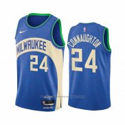 Maillot Milwaukee Bucks Pat Connaughton #24 Ville 2023-24 Bleu