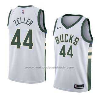 Maillot Milwaukee Bucks Tyler Zeller #44 Association 2018 Blanc