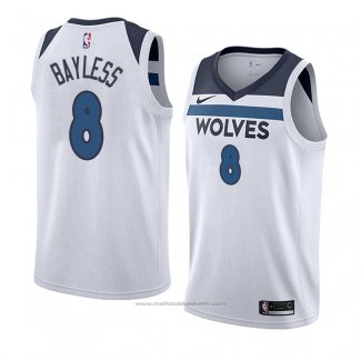 Maillot Minnesota Timberwolves Jerryd Bayless #8 Association 2018 Blanc