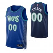 Maillot Minnesota Timberwolves Personnalise Ville 2021-22 Bleu