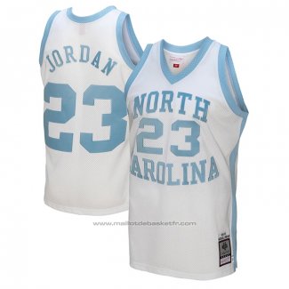 Maillot NCAA North Carolina Tar Heels Michael Jordan #23 Mitchell & Ness 1983-84 Blanc