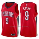 Maillot New Orleans Pelicans Rajon Rondo #9 Statement 2017-18 Rouge
