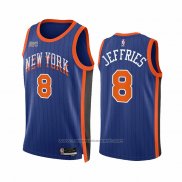 Maillot New York Knicks Daquan Jeffries #8 Ville 2023-24 Bleu