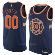 Maillot New York Knicks Enes Kanter #00 Ville 2018 Bleu