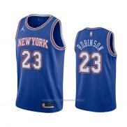 Maillot New York Knicks Mitchell Robinson #23 Statement 2020-21 Bleu