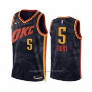 Maillot Oklahoma City Thunder Luguentz Dort #5 Ville 2023-24 Noir