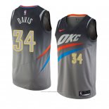 Maillot Oklahoma City Thunder Tyler Davis #34 Ville 2018 Gris