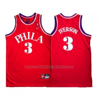 Maillot Philadelphia 76ers Allen Iverson #3 Retro 1964 Rouge