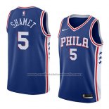 Maillot Philadelphia 76ers Landry Shamet #5 Icon 2018 Bleu