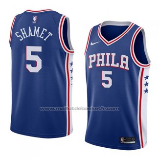 Maillot Philadelphia 76ers Landry Shamet #5 Icon 2018 Bleu