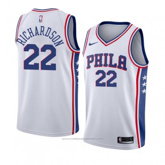 Maillot Philadelphia 76ers Malachi Richardson #22 Association 2018 Blanc