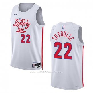 Maillot Philadelphia 76ers Matisse Thybulle #22 Ville 2022-23 Blanc