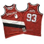 Maillot Portland Trail Blazers Bape #93 Retro Rouge