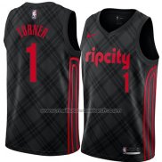 Maillot Portland Trail Blazers Evan Turner #1 Ville 2018 Noir