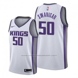 Maillot Sacramento Kings Caleb Swanigan #50 Association Blanc