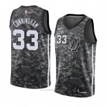 Maillot San Antonio Spurs Dante Cunningham #33 Ville 2018 Gris