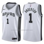 Maillot San Antonio Spurs Kyle Anderson #1 Association 2017-18 Blanc