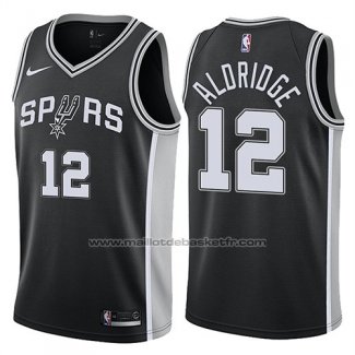 Maillot San Antonio Spurs LaMarcus Aldridge #12 Icon 2017-18 Noir