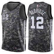 Maillot San Antonio Spurs LaMarcus Aldridge #12 Ville 2017-18 Gris