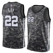 Maillot San Antonio Spurs Rudy Gay #22 Ville 2018 Gris