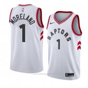 Maillot Toronto Raptors Eric Moreland #1 Association 2018 Blanc