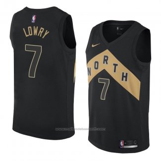 Maillot Toronto Raptors Kyle Lowry #7 Ville 2018 Noir