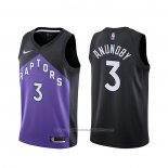 Maillot Toronto Raptors OG Anunoby #3 Earned 2020-21 Noir Volet