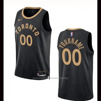 Maillot Toronto Raptors Personnalise Ville 2022-23 Noir