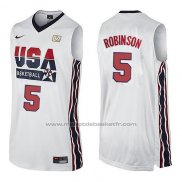 Maillot USA 1992 David Robinson #5 Blanc