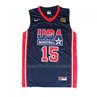 Maillot USA 1992 Magic Johnson #15 Noir