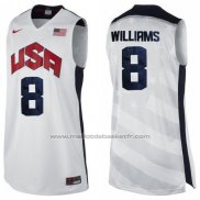 Maillot USA 2012 Deron Williams #8 Blanc