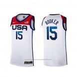 Maillot USA 2021 Devin Booker #15 Blanc