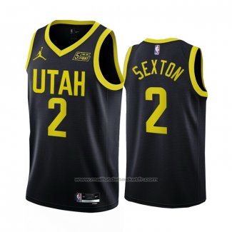 Maillot Utah Jazz Collin Sexton #2 Statement 2022-23 Noir