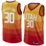 Maillot Utah Jazz Naz Mitrou-Long #30 Ville 2018 Jaune