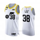 Maillot Utah Jazz Saben Lee #38 Association Authentique 2022-23 Blanc