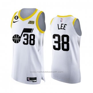 Maillot Utah Jazz Saben Lee #38 Association Authentique 2022-23 Blanc