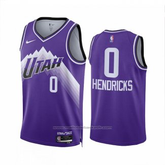 Maillot Utah Jazz Taylor Hendricks #0 Ville 2023-24 Volet