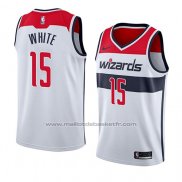 Maillot Washington Wizards Okaro White #15 Association 2018 Blanc