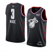 Maillot All Star 2019 Miami Heat Dwyane Wade #3 Noir