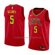 Maillot Atlanta Hawks Malcolm Delaney #5 Statement 2018 Rouge