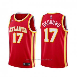 Maillot Atlanta Hawks Onyeka Okongwu #17 Icon 2020-21 Rouge