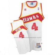 Maillot Atlanta Hawks Spud Webb #4 Retro Blanc