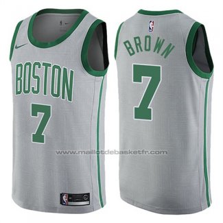 Maillot Boston Celtics Jaylen Brown #7 Ville Gris