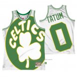 Maillot Boston Celtics Jayson Tatum #0 Mitchell & Ness Big Face Blanc